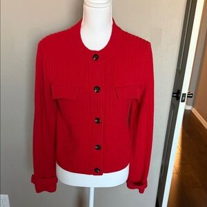 Ann Taylor Vibrant Red Knit Sweater